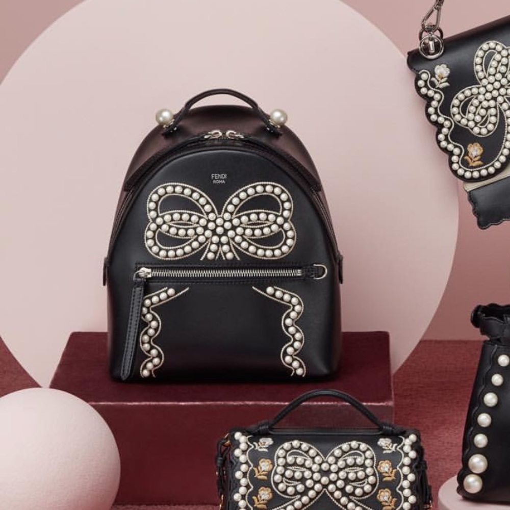 NOT FOR SALE - Fendi Pearl Bow Mini Leather
